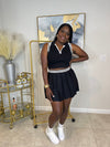 Ace & Attitude Set – Black & White Tennis Skirt Outfit
