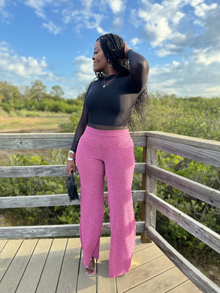 Pink pants Pink bottoms Pink wide leg pants Pink wide leg bottoms Pink Palazzo Pants Pink High waist palazzo pants shiny pants glitter pants lurex pants booty pants comfortable wide leg pants wide leg brunch pants