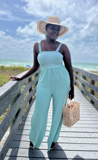 Square Up Jumpsuit - Solid Green