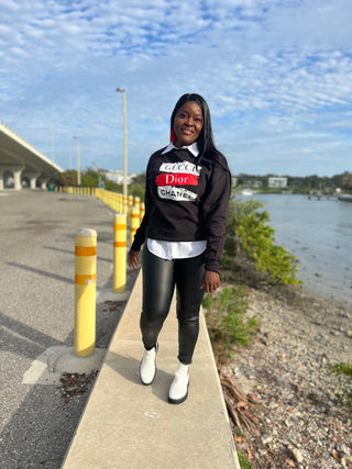 Black pullover sweatshirt