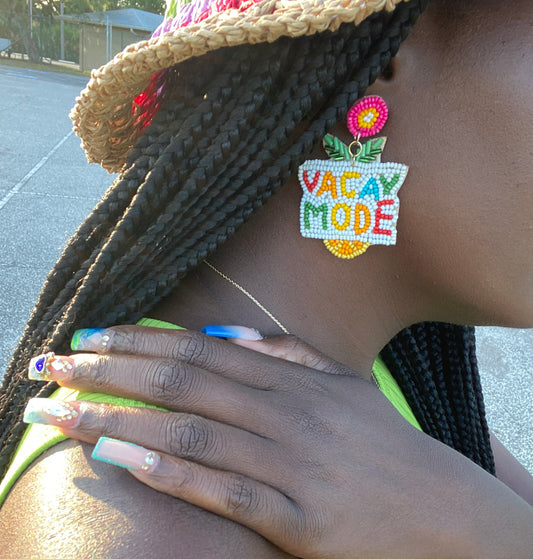 In Your Diva   Vacation Mode - Earrings Beaded Multicolor
