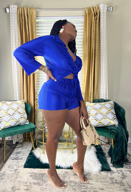 In Your Diva   Royal blue 3 piece set