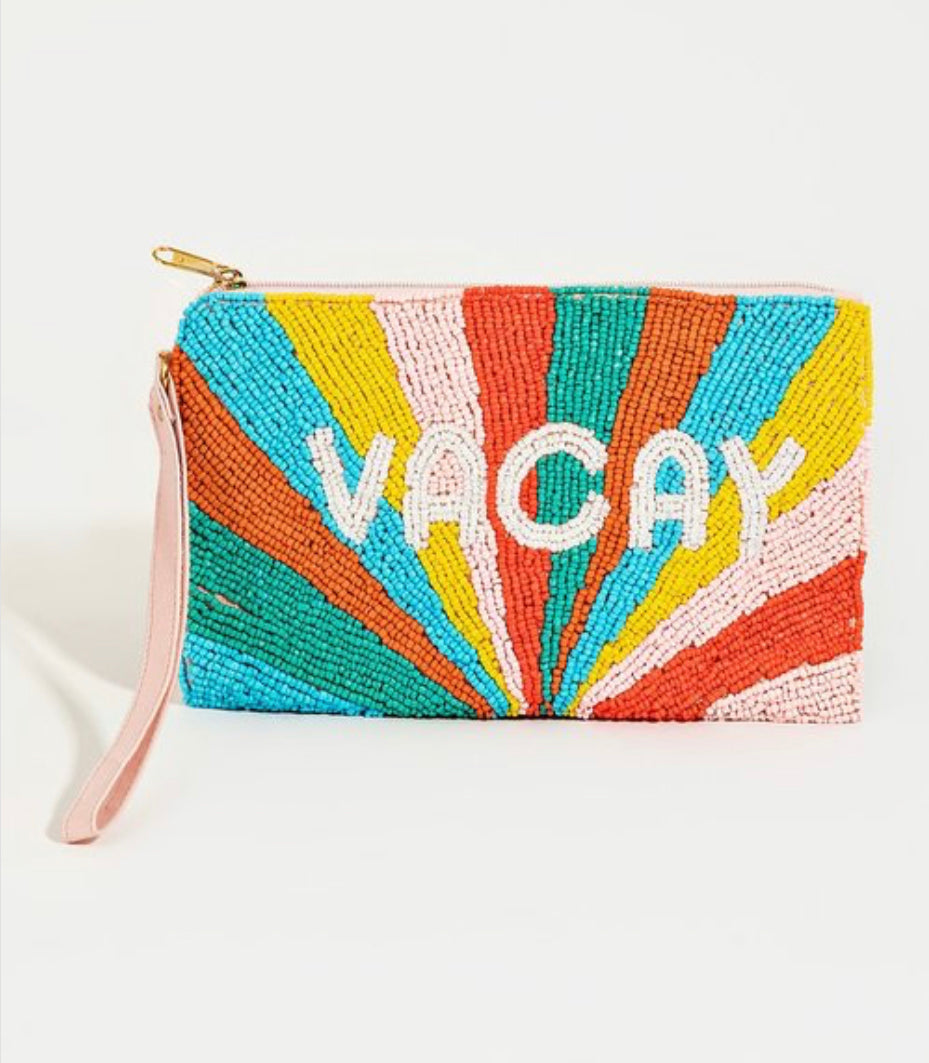 Vacation Mode - Wristlet Bag Clutch Beaded Multicolor