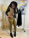 The Power Play Hoodie | Olive Drawstring Waist Vest