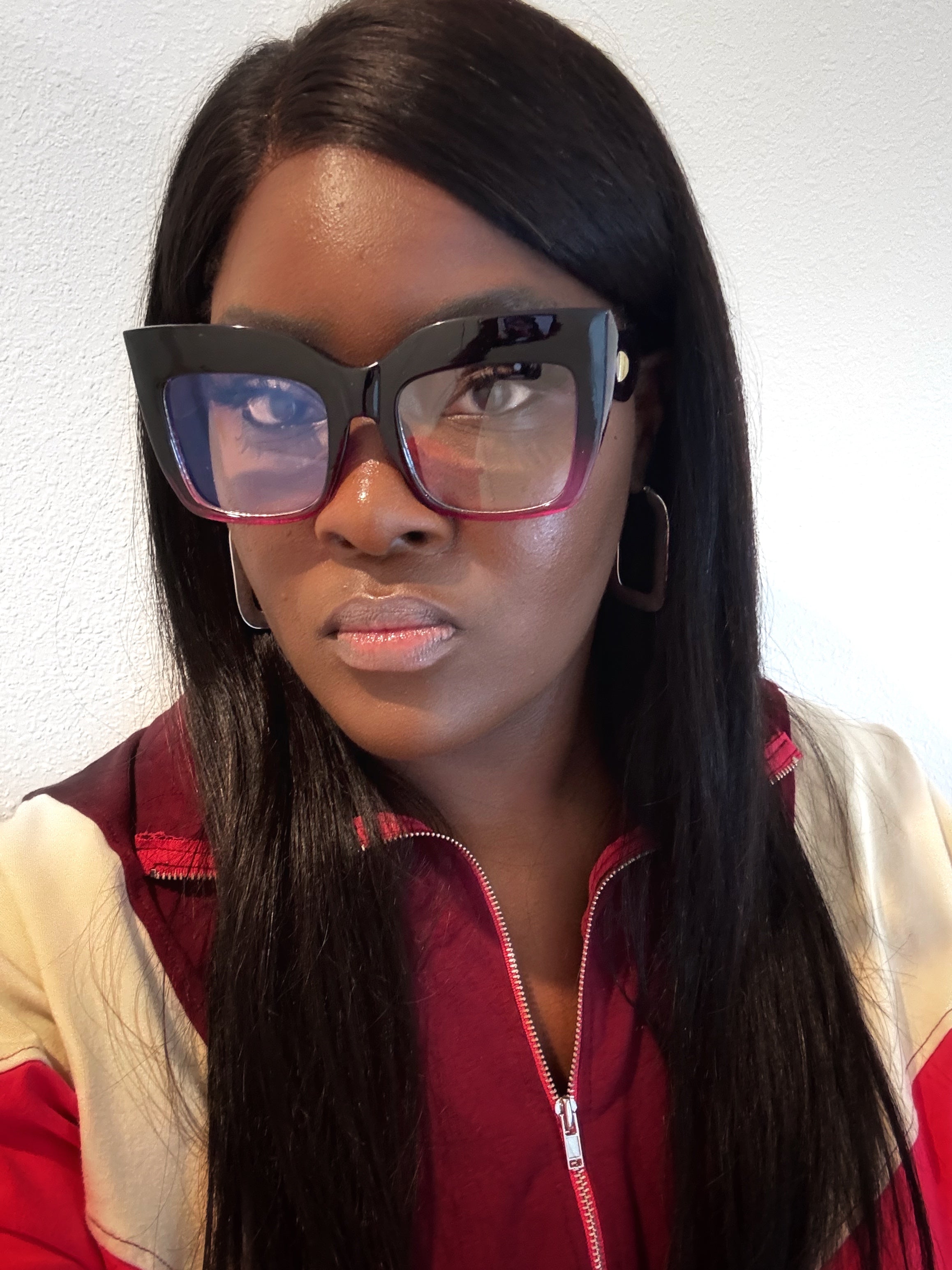 Bold Gradient Square Cat-Eye Frames Clear – In Your Diva