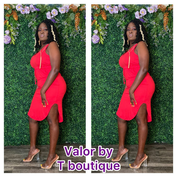 I’m Back Red Midi Dress