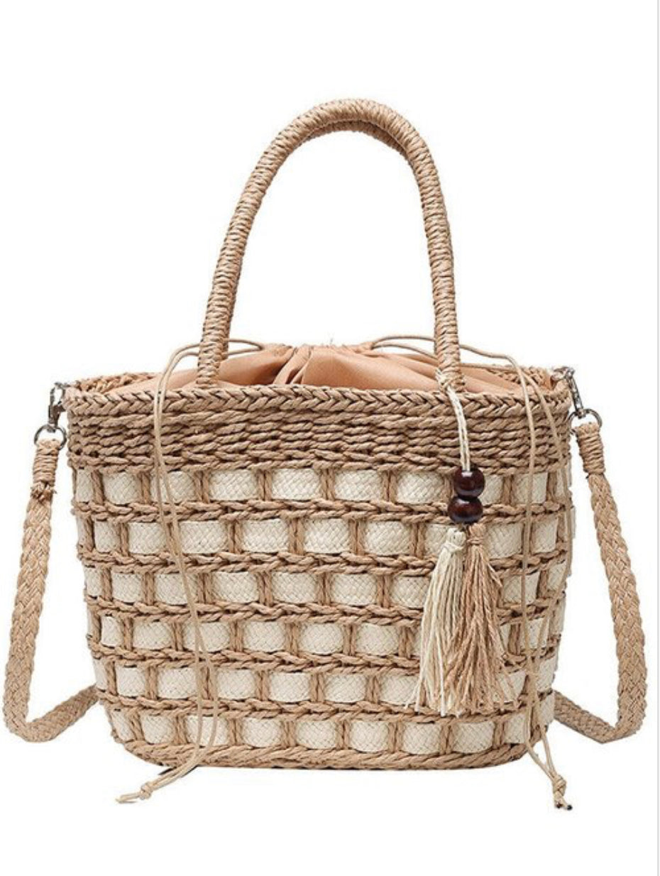 Summer tote handbag straw bag
